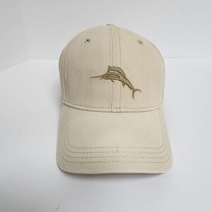Tommy Bahama Beige Cap with Marlin Design
